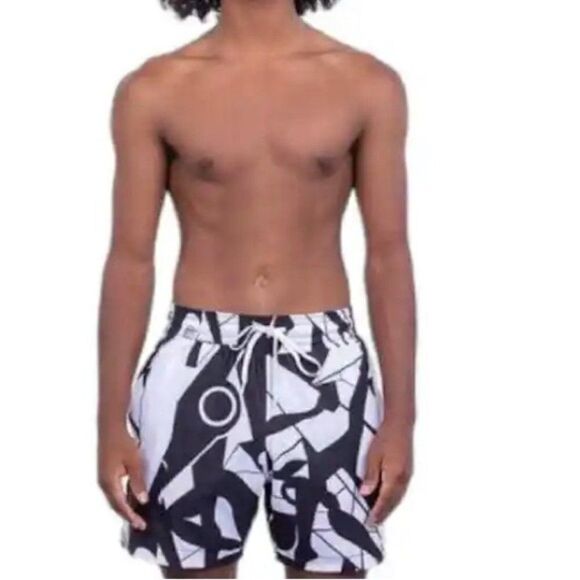 Swiminista X James Peter Henry Placement Print Mid-Length Boardshorts  SZ M NWT - Picture 1 of 16